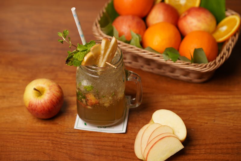 Italian craft lemonade with fresh lemons and mint